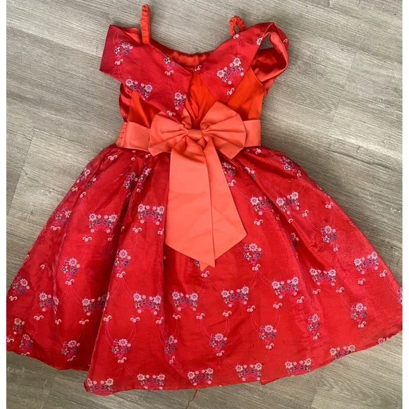 Disney Parks Store Elena Avalor Girls Princess Dress Halloween Sz S Red Deluxe - Picture 4 of 8
